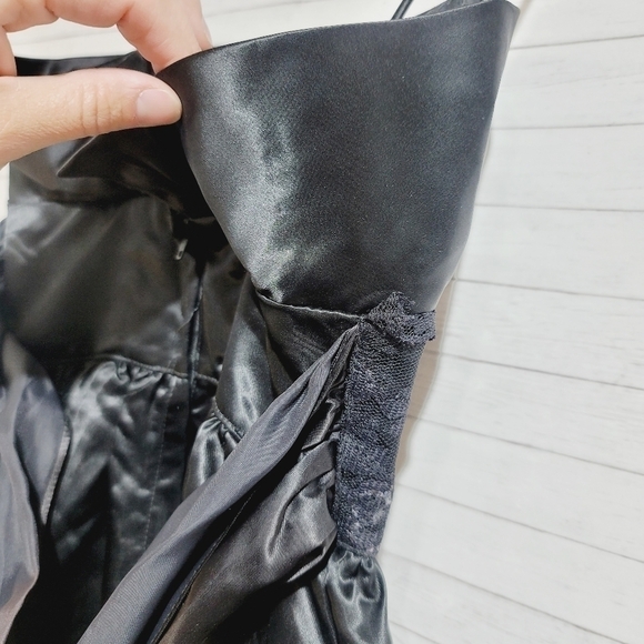 Gunne Sax Jessica McClintock Black Midi Dress, sz XS - Picture 12 of 16